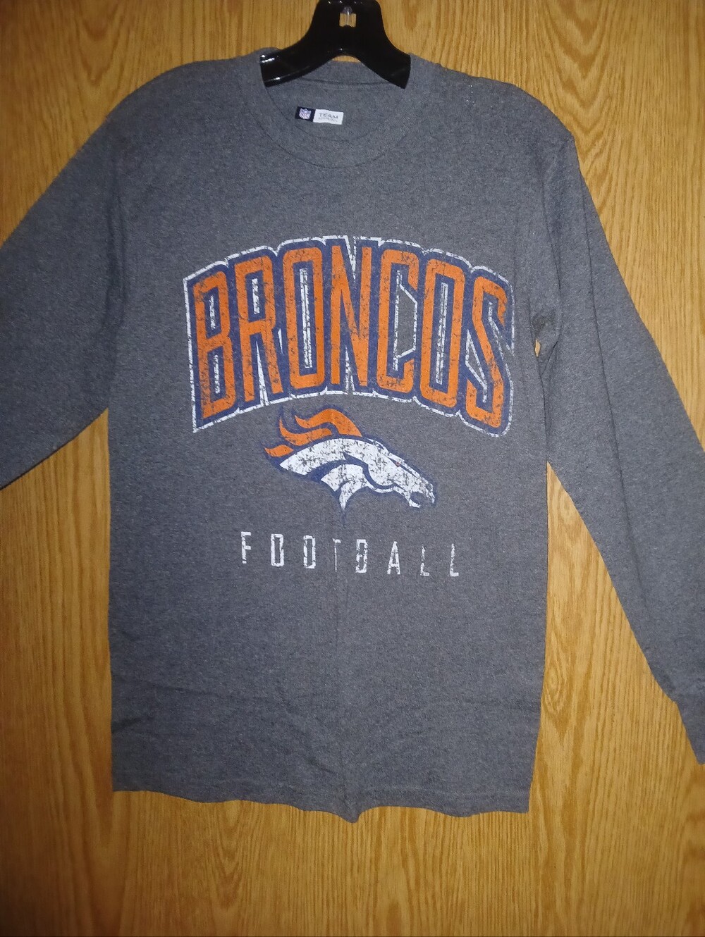 NFL Gray Crewneck with Orange Broncos Logo
